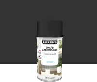 Эмаль аэрозольная декоративная Luxens матовая цвет черный 210 мл