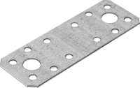 Пластина крепежная КР 100x35x1.8 оцинкованная сталь цвет серебро