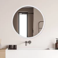 Зеркало декоративное Inspire Nodal круглое D52 цвет белый