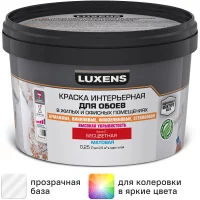 Краска для обоев Luxens моющаяся матовая прозрачная база С 250 мл
