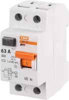 УЗО Tdm Electric ВД1-63 2P 63 A 100 мА 4.5 кА AC SQ0203-0017
