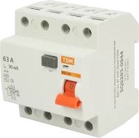 УЗО Tdm Electric ВД1-63 4P 63 A 30 мА 4.5 кА AC SQ0203-0044