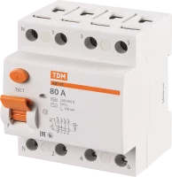 УЗО Tdm Electric ВД1-63 4P 80 A 300 мА 4.5 кА AC SQ0203-0046