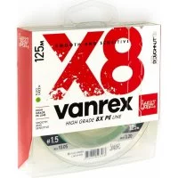 Плетеная леска Lucky John Vanrex х8 BRAID Fluo Green 125/020