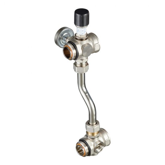 Байпас проходной Valtec 200 мм с термометрами (VT.0667T.0.0)