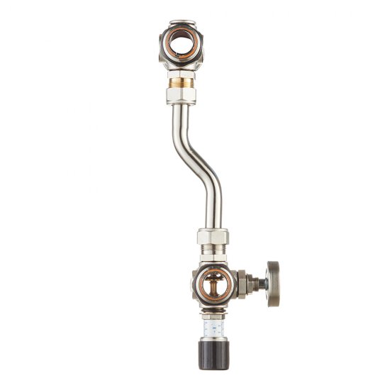 Байпас проходной Valtec 200 мм с термометрами (VT.0667T.0.0)