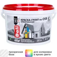Краска-грунт армированная по OSB Dali матовая прозрачная База С 3 кг