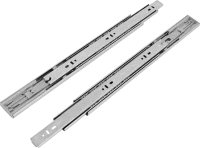 Комплект шариковых направляющих полного выдвижения EDS Chrome Y8114 с доводчиком 45/400 мм сталь, цвет серебро