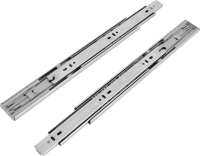 Комплект шариковых направляющих полного выдвижения EDS Chrome Y8114 с доводчиком 45/350 мм сталь, цвет серебро