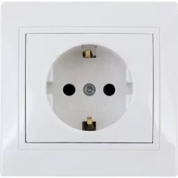 Розетка встраиваемая Tdm Electric Таймыр с заземлением, цвет белый