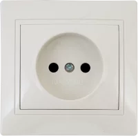Розетка встраиваемая Tdm Electric Таймыр без заземления, цвет бежевый