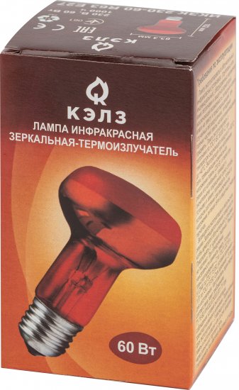 Инфракрасная лампа Эра для животных ИКЗК Е27 230-60 R63 Е27
