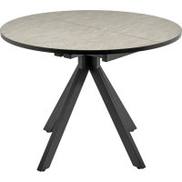 Круглый раскладнойэстол BRADEX rudolf 100-130x100x75 см, бетон слюда, чёрный