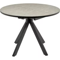Круглый раскладнойэстол BRADEX rudolf 100-130x100x75 см, бетон слюда, чёрный