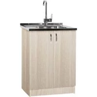Тумба SANTREK 60*60 цвет ясень шимо светлый (2 дверцы) (ЛДСП)