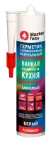 Герметик силиконовый MasterTeks для ванной комнаты и кухни нейтральный белый 280 мл