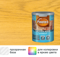 Лак для стен на водной основе Pinotex Lacker Aqua 70 цвет прозрачный глянцевый 1 л