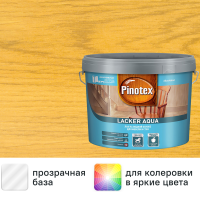 Лак для стен на водной основе Pinotex Lacker Aqua 10 цвет прозрачный матовый 9 л