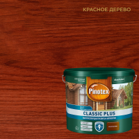Пропитка Pinotex Classic Plus полуматовая красное дерево 2.5 л