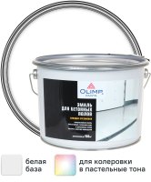 Эмаль для полов Olimp глянцевая цвет белый 9 л