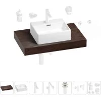 Комплект мебели для ванной комнаты с раковиной Wellsee Genuine Tree