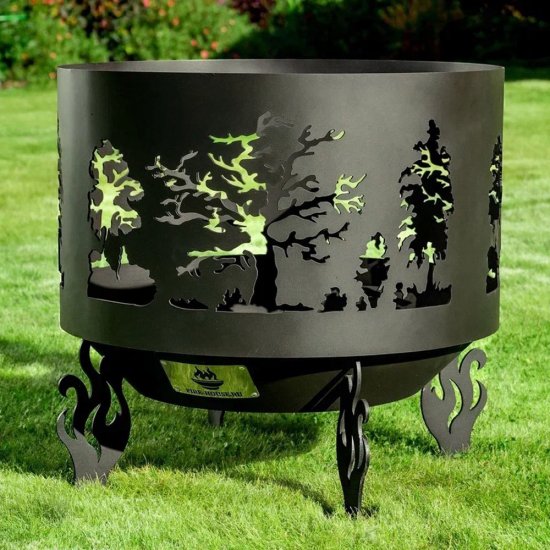 Чаша костровая Деревья 500 мм коническое дно 4 ножки