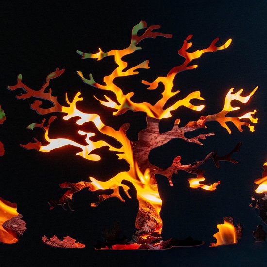 Чаша костровая Деревья 500 мм коническое дно 4 ножки