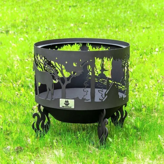 Чаша костровая Ежик в тумане 600 мм коническое дно 4 ножки