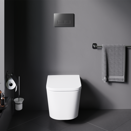 Унитаз подвесной AM.PM Moxie Flash Clean C9M1700SC, безободковый, с сиденьем микролифт