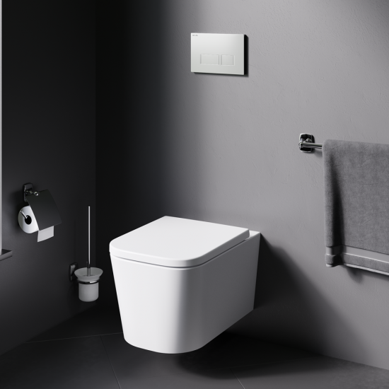 Унитаз подвесной AM.PM Moxie Flash Clean C9M1700SC, безободковый, с сиденьем микролифт