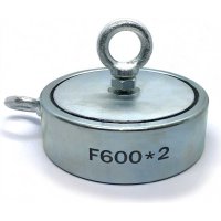 Поисковый двухсторонний усиленный магнит Проф-Магнит F600x2