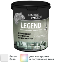 Штукатурка декоративная с эффектом замши Maitre Deco Legend 2 л цвет белый