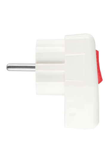 Вилка угловая Duwi 250 В с заземлением 16 А цвет белый