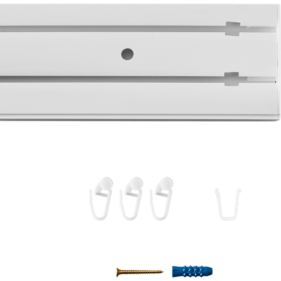 Карниз двухрядный Inspire 300 см пластик
