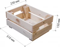 Ящик для хранения 31x23x15 см 6.5 л дерево цвет натуральное дерево