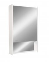 Шкаф зеркальный подвесной Line с LED-подсветкой 50x80 см цвет белый