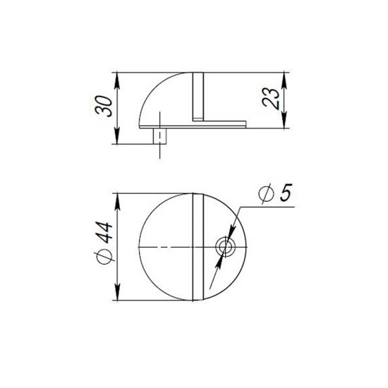 Упор дверной Punto DS PF-50 бронза