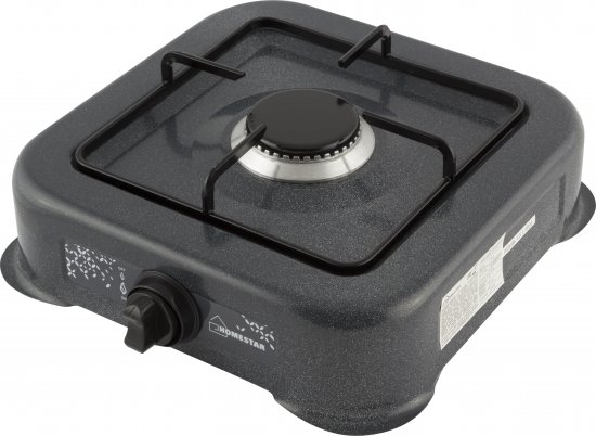 Газовая настольная плита Homestar HS-1201 28.3 см 1 конфорка цвет черный