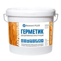 Герметик акриловый Remont PLUS для деревянных конструкций межшовный сосна 10 л