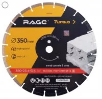 Диск алмазный по бетону и кирпичу Rage 600350 сегментный 350x25.4x3.4 мм