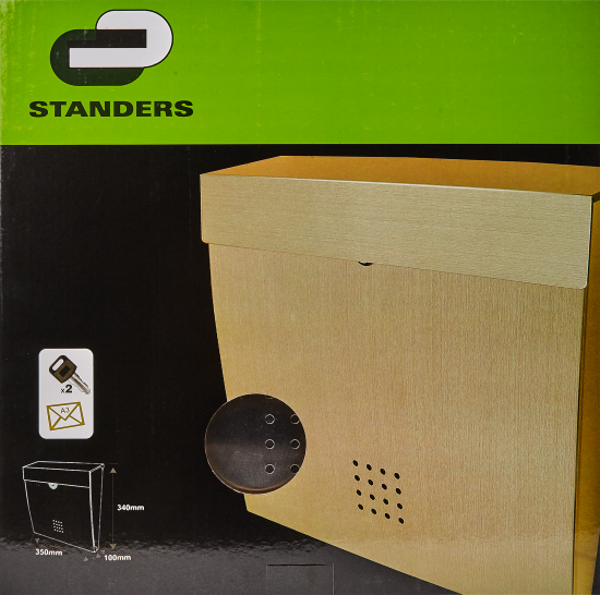 Почтовый ящик Standers 35x34x10 см нержавеющая сталь цвет серый