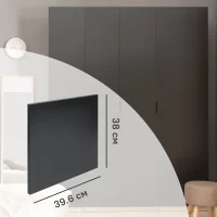Дверь для шкафа Лион 39.6x38x1.6 см ЛДСП цвет графит