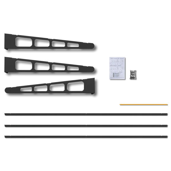 Каркас козырька К-3/5 1500x810 мм букле черный