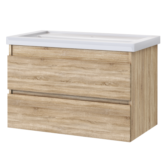 Тумба для ванной Vigo Matteo подвесная дуб сонома под раковину Фостер 80 см
