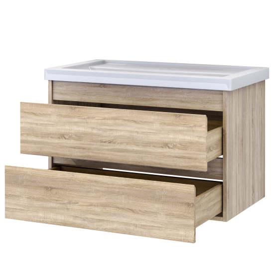 Тумба для ванной Vigo Matteo подвесная дуб сонома под раковину Фостер 80 см