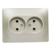 Двухместная розетка Systeme Electric GLOSSA