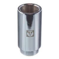 Удлинитель Valtec 70 мм х 1 ВР(г) х 1 НР(ш) хром латунный (VTr.198.C.0670)