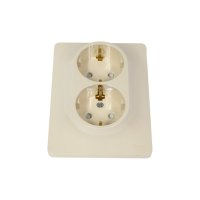 Двухместная розетка Systeme Electric GLOSSA