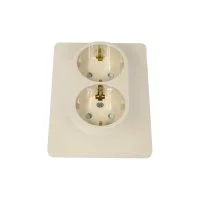 Двухместная розетка Systeme Electric GLOSSA