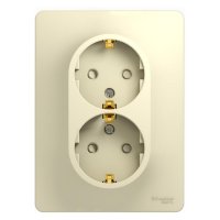 Двухместная розетка Systeme Electric GLOSSA